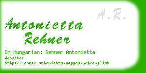 antonietta rehner business card